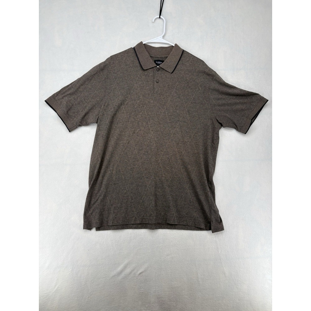 Haggar Diamond/Argyle Polo Shirt Size XL